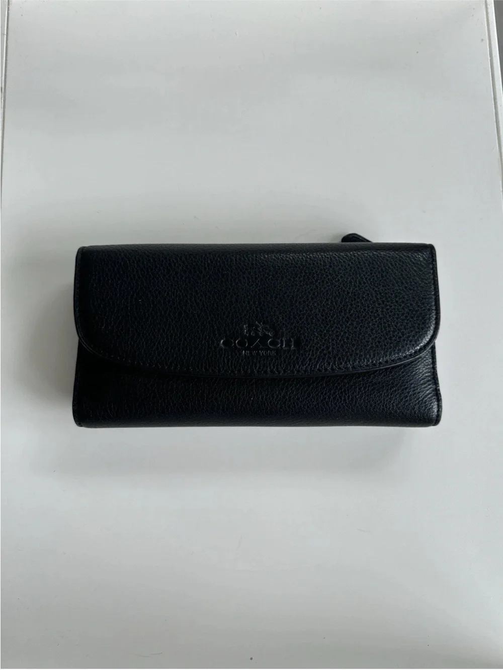 Coach Wallet And Check Book Black